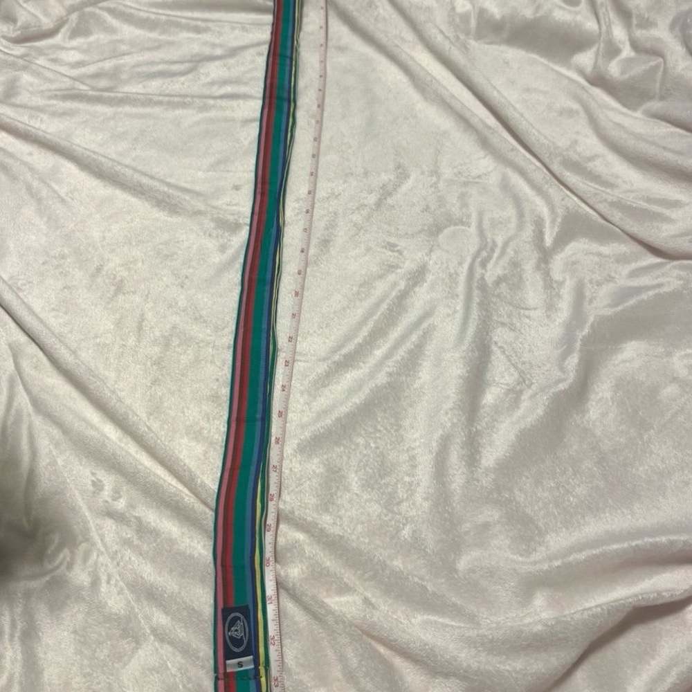 Leather Man multi color belt Small Colorful Striped Belt with Gold Buckle